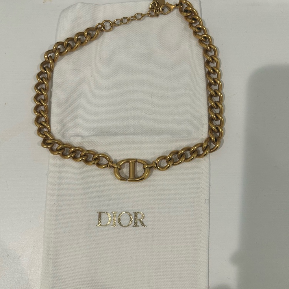 Dior Gold-Tone Chain Necklace